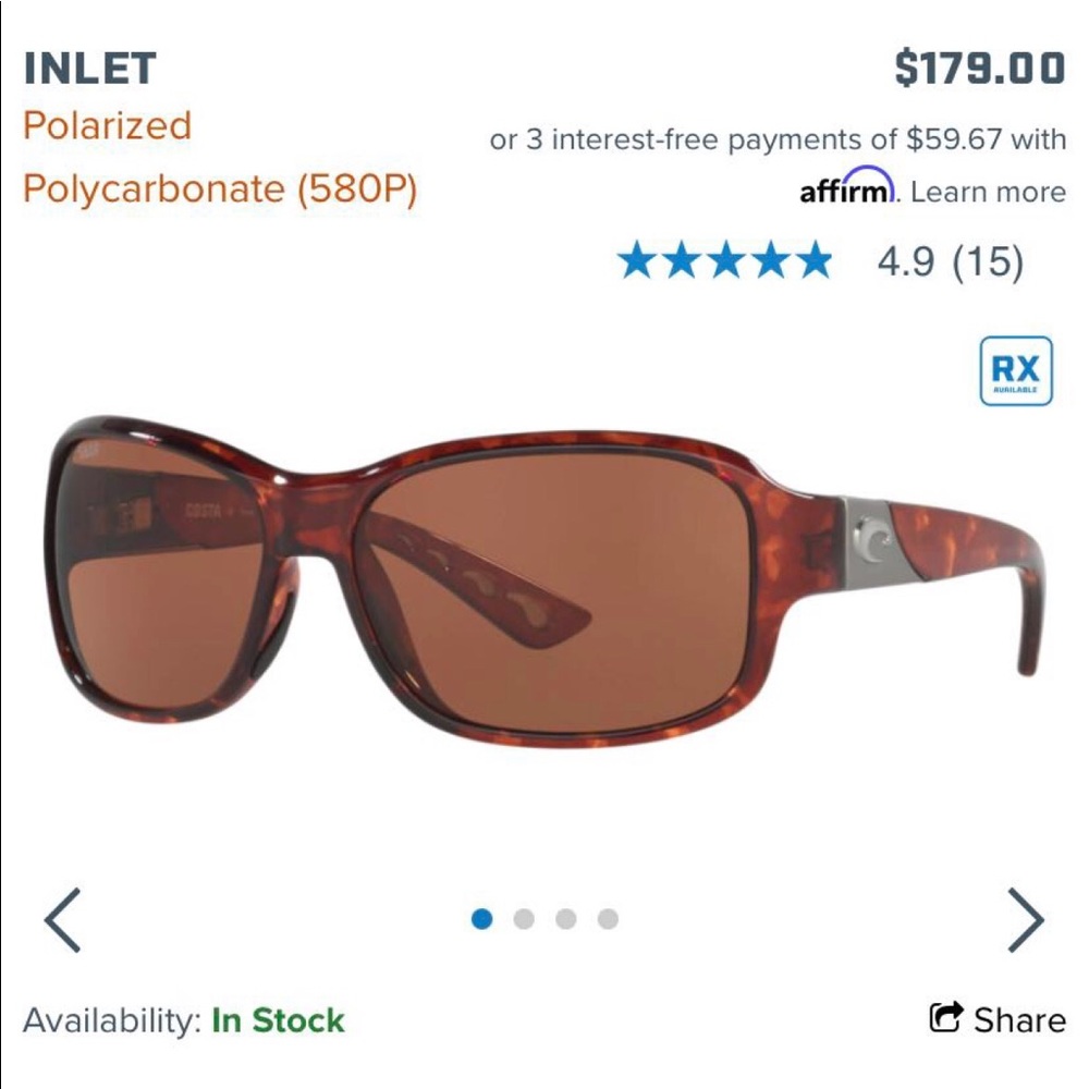 Costa polarized glasses